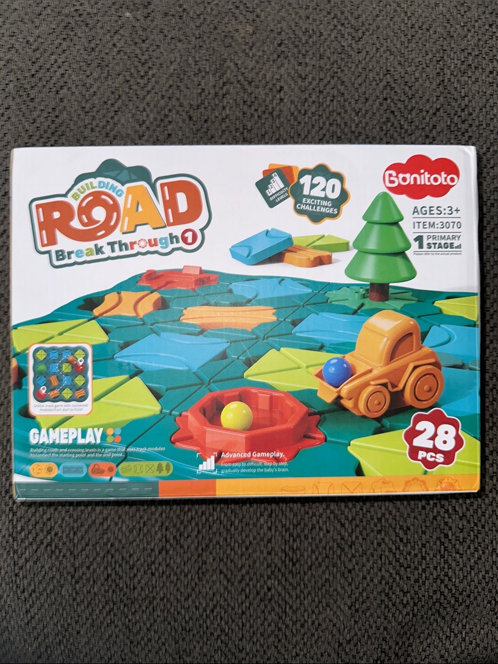 Road Building BreakThrough Kids Toy - Green/Blue/Orange
